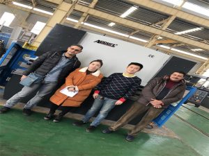 Zákazníci v Egypte kupujú lisovací brzdový stroj od firmy Accurl